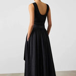 Siyah Kalın Askılı U Yaka Kadın Atlet  Mısırlı 1951