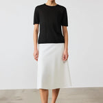 Siyah Kısa Kollu Triko Kadın Tişört  Mısırlı 1951