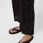 Siyah Taş İşlemeli Kadın Pantolon  Mısırlı 1951