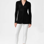 Siyah Transparan Detaylı Fitilli Kadın Hırka  Mısırlı 1951