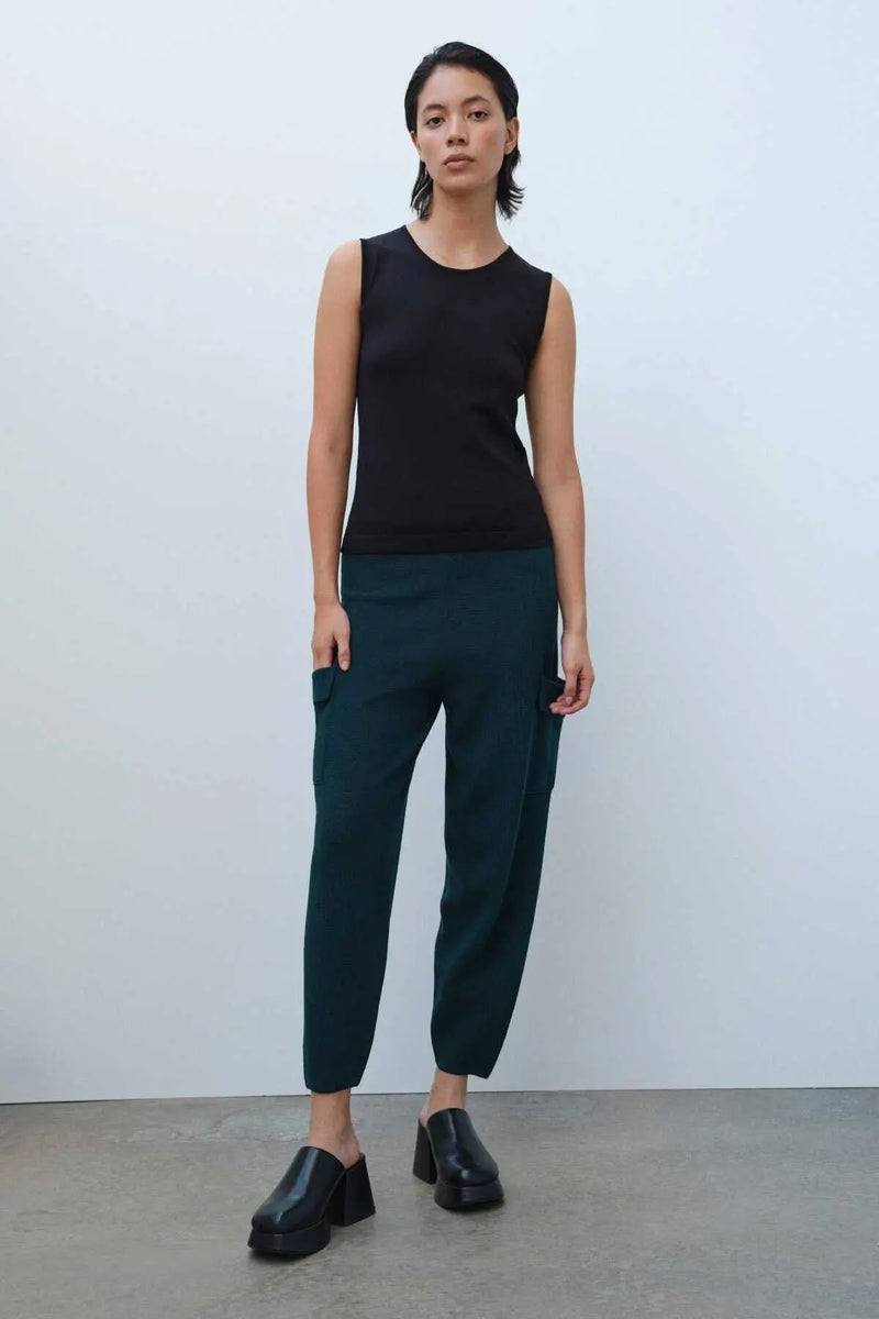 Siyah Kolsuz Triko Kadın Atlet  Mısırlı 1951