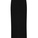 Siyah Yırtmaç Detaylı Uzun Triko Etek  Mısırlı 1951