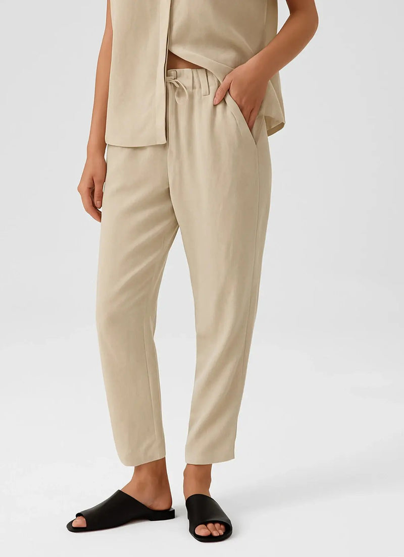 Taş Beli Bağcıklı Cep Detaylı Kadın Pantolon  Mısırlı 1951