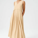 Taş Eteği Pileli Kolsuz Uzun Elbise  Mısırlı 1951