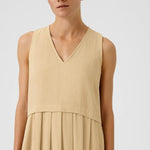 Taş Eteği Pileli Kolsuz Uzun Elbise  Mısırlı 1951