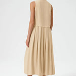 Taş Eteği Pileli Kolsuz Uzun Elbise  Mısırlı 1951