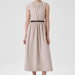 Taş Kemer Detaylı Kolsuz Uzun Elbise  Mısırlı 1951