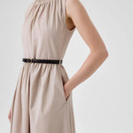 Taş Kemer Detaylı Kolsuz Uzun Elbise  Mısırlı 1951