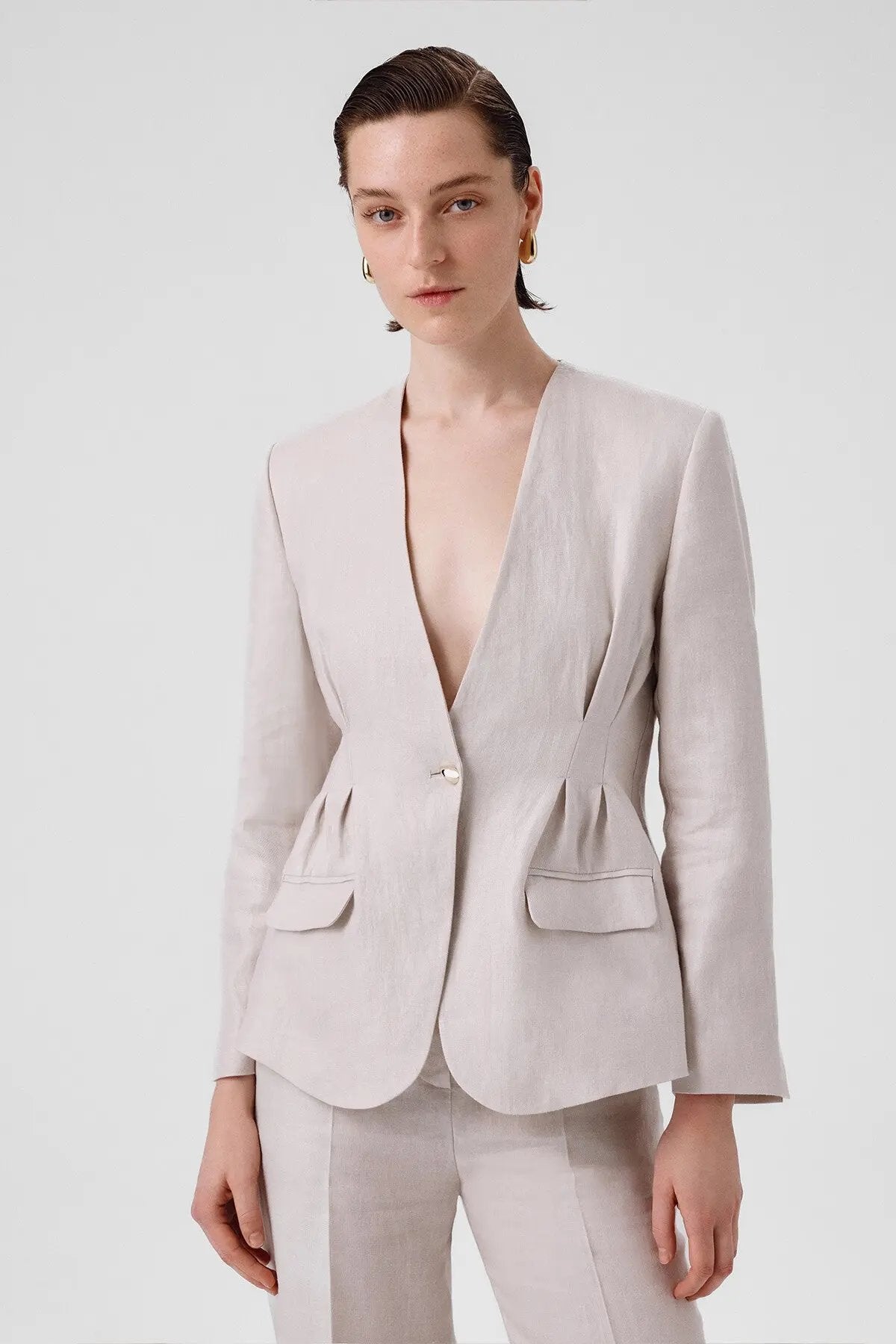 Taş Tek Düğmeli Kadın Blazer Ceket  Mısırlı 1951