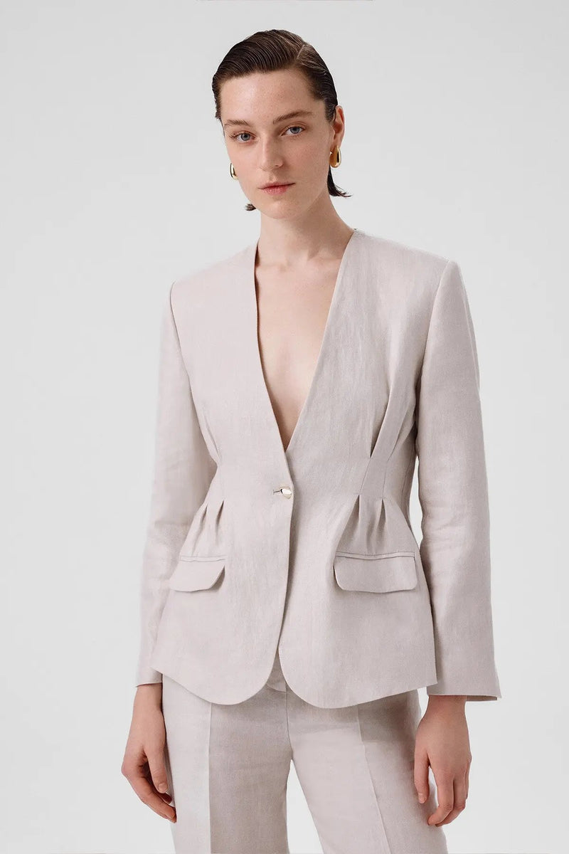 Taş Tek Düğmeli Kadın Blazer Ceket  Mısırlı 1951