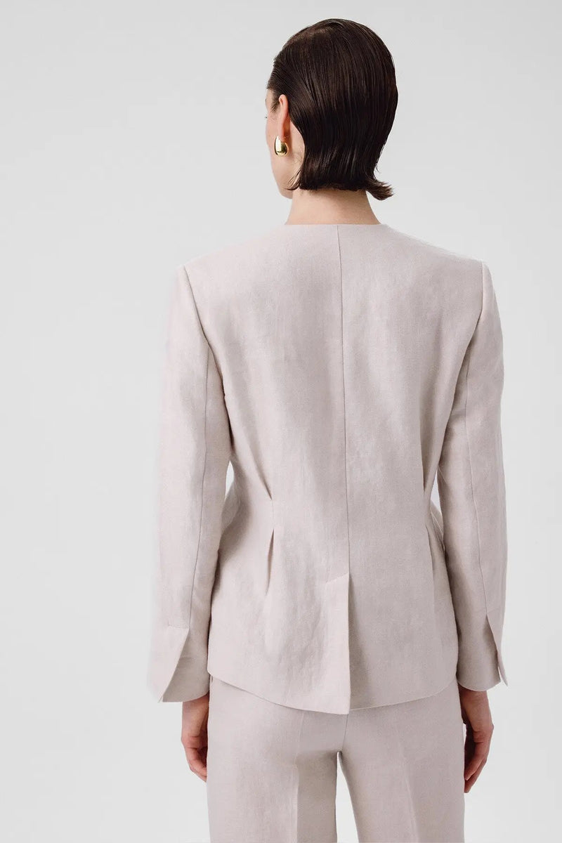 Taş Tek Düğmeli Kadın Blazer Ceket