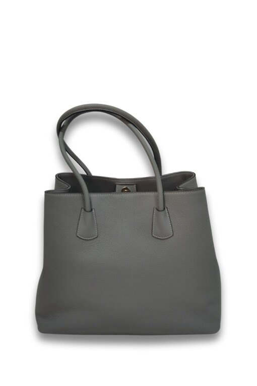Gray Leather Bag - MAPI DERI