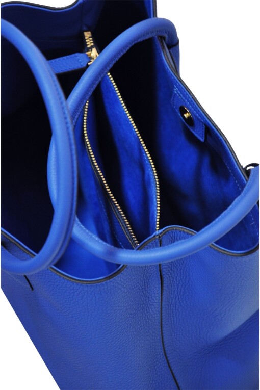 Indigo Leather Bag - MAPI DERI