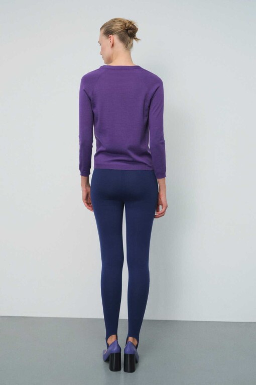 Purple V Neck Women’s Cardigan - Triko Mısırlı
